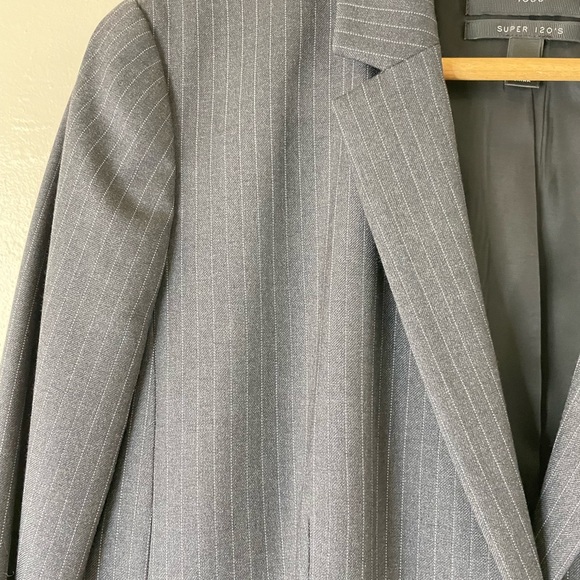 J.Crew 1035 Supper 120s Pinstriped Blazer in Gray - Picture 4 of 16